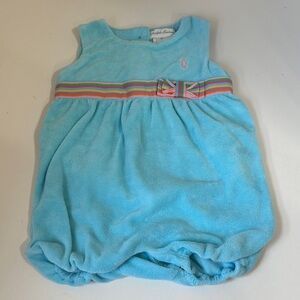 Ralph Lauren light blue terry cloth romper size 9 months
